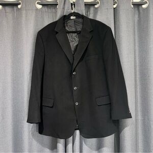 Jos. A. Bank Mens 48 R Black 100% Cashmere Sport Preppy Coat Suit Jacket Blazer